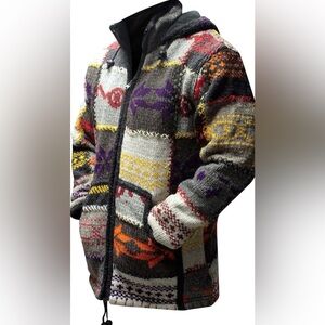 Wool EzHippie Made in Nepal unisex Jacket size Small